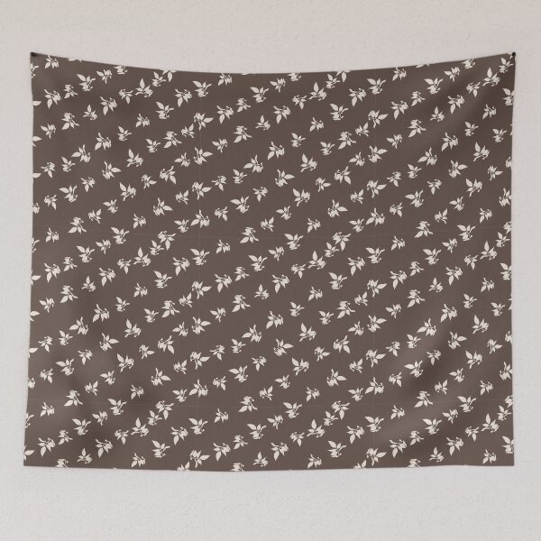 Item preview, Cocoa Brown Botanical Pattern – Simple Neutral Leaves Print designed and sold by akneeland603.