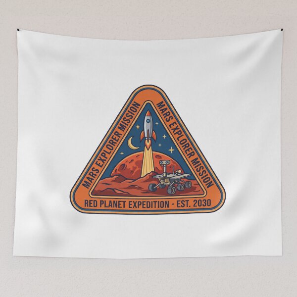 Item preview, Mars Explorer Mission Red Planet designed and sold by IllustrifyArts.