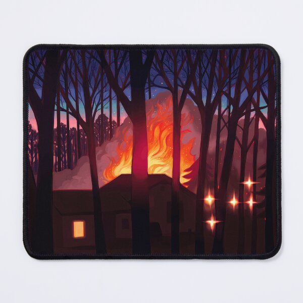 Item preview, Burning House in Forest designed and sold by TomatiLove.