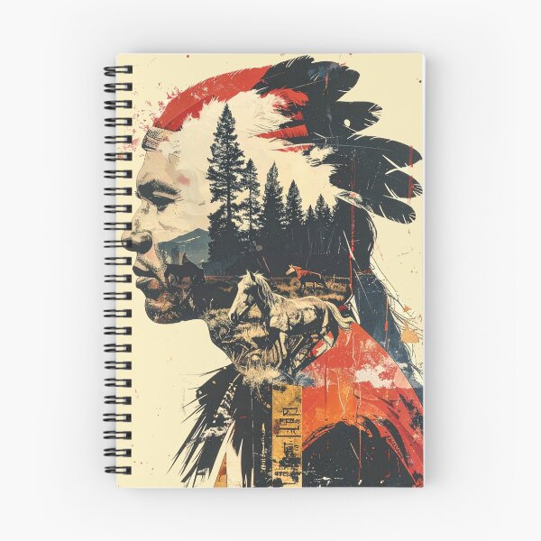 Item preview, Native American Chief Nature Collage Design designed and sold by thelivingrp.