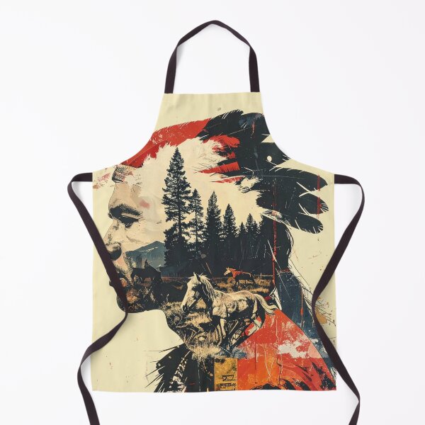 Item preview, Native American Chief Nature Collage Design designed and sold by thelivingrp.