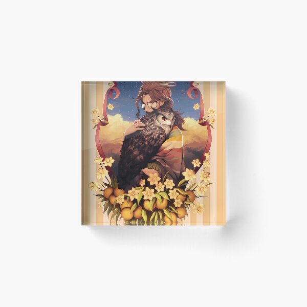 Item preview, Man with Owl Portrait designed and sold by TomatiLove.