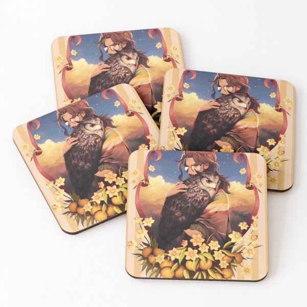 Item preview, Man with Owl Portrait designed and sold by TomatiLove.