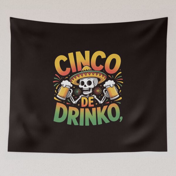 Item preview, Cinco De Drinko Skeleton Beer Funny Cinco De Mayo Party Fiesta Design designed and sold by Designgallery65.