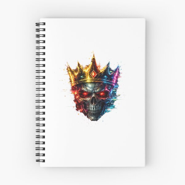 Item preview, Glitch Skull Crown Neon – Cyberpunk King Skull designed and sold by UnglaublichGut.