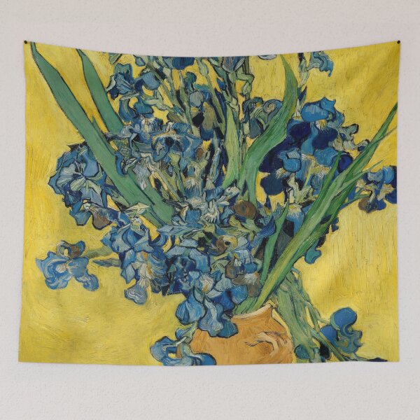 Item preview, Irises 9 by Vincent van Gogh: Blue Floral Still Life Poster designed and sold by artofuniverse.