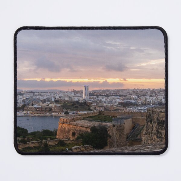 Item preview, Historic Coastal City Harbor and Fort Walls at Sunset With Dramatic Sky designed and sold by Nmallia.