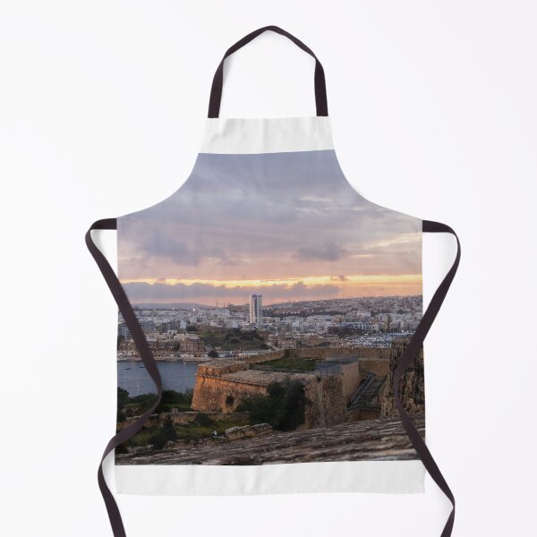Item preview, Historic Coastal City Harbor and Fort Walls at Sunset With Dramatic Sky designed and sold by Nmallia.