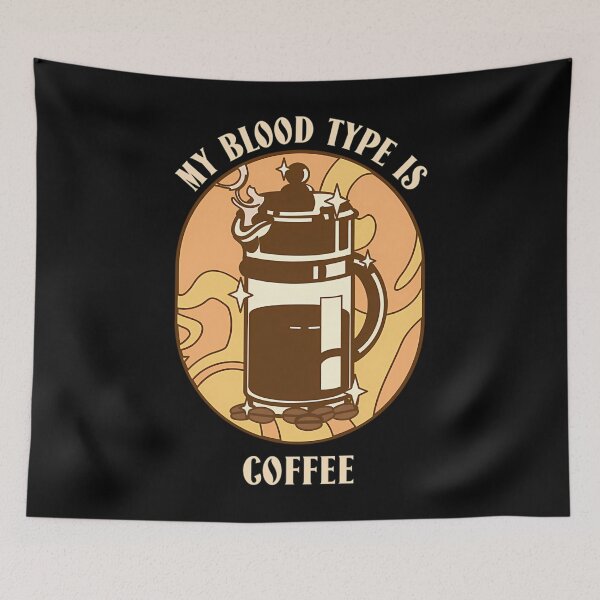 Item preview, My Blood Type Is Coffee Coffee T-Shirt designed and sold by NosuriHanArt.