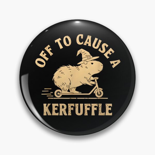 Item preview, Off To Cause A Kerfuffle Groundhog Funny Capybara Meme designed and sold by FerminVigo.