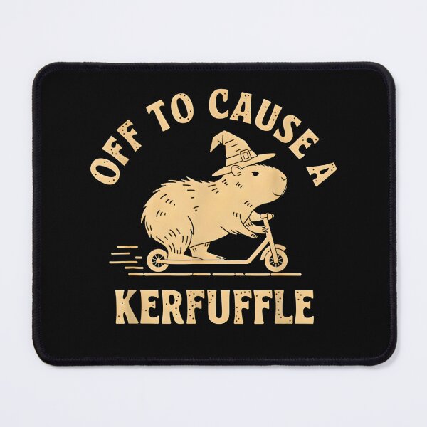 Item preview, Off To Cause A Kerfuffle Groundhog Funny Capybara Meme designed and sold by FerminVigo.