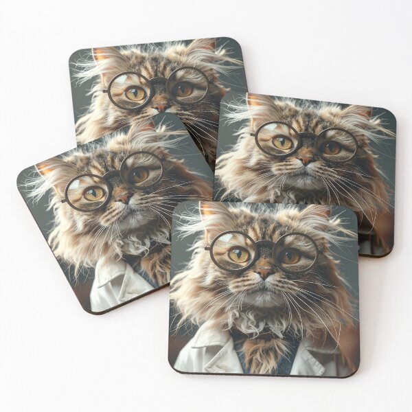 Item preview, Portrait of a scientist cat designed and sold by BetweenForms.