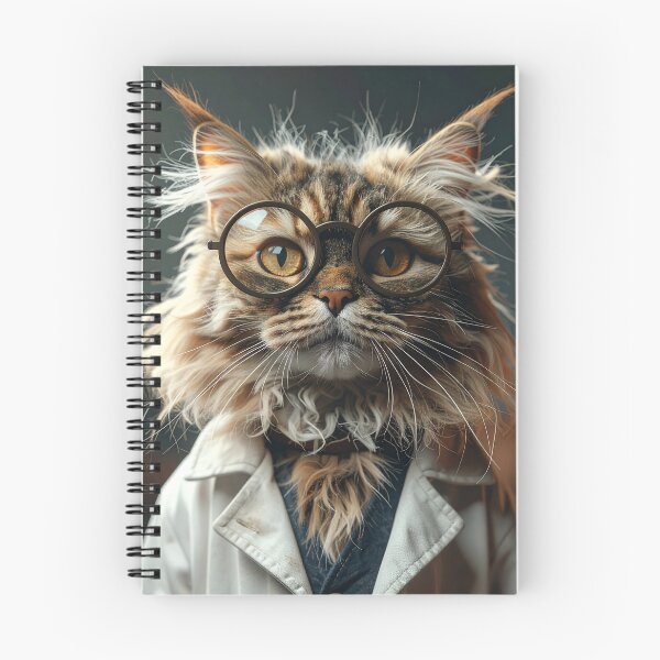 Item preview, Portrait of a scientist cat designed and sold by BetweenForms.