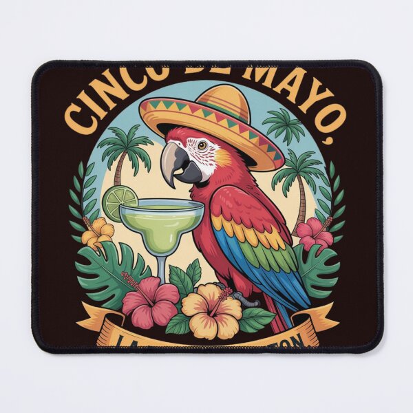 Item preview, Cinco De Mayo Parrot Margarita Sombrero Tropical Fiesta Mexican Party Design designed and sold by Designgallery65.