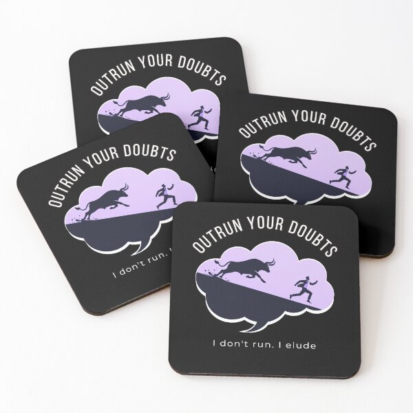 Item preview, Motivational Mindset: Outrun Your Doubts - Dedicated for Dark Backgrounds designed and sold by EllaWerk.