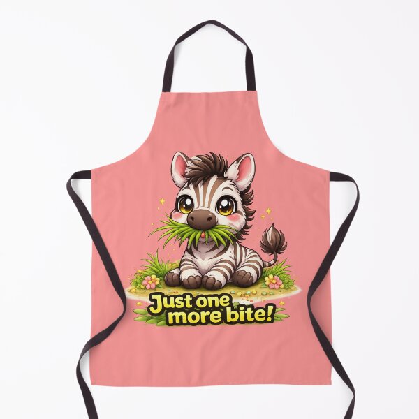 Item preview, Funny Cute Zebra Big Eyes Kawaii Cartoon Just One More Bite Grass Lover designed and sold by Nusha Creations.