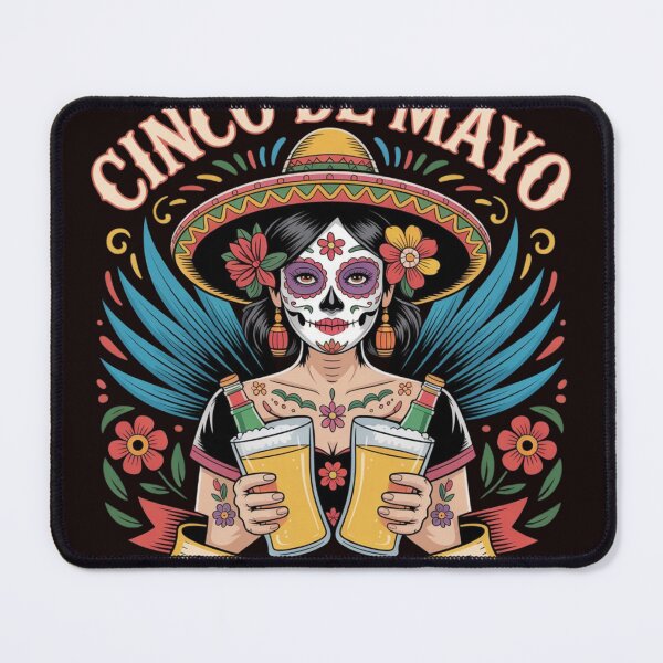 Item preview, Cinco De Mayo Sugar Skull Girl Beer Fiesta Mexican Party Tex Mex Design designed and sold by Designgallery65.