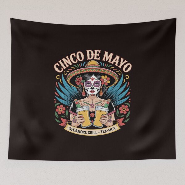 Item preview, Cinco De Mayo Sugar Skull Girl Beer Fiesta Mexican Party Tex Mex Design designed and sold by Designgallery65.