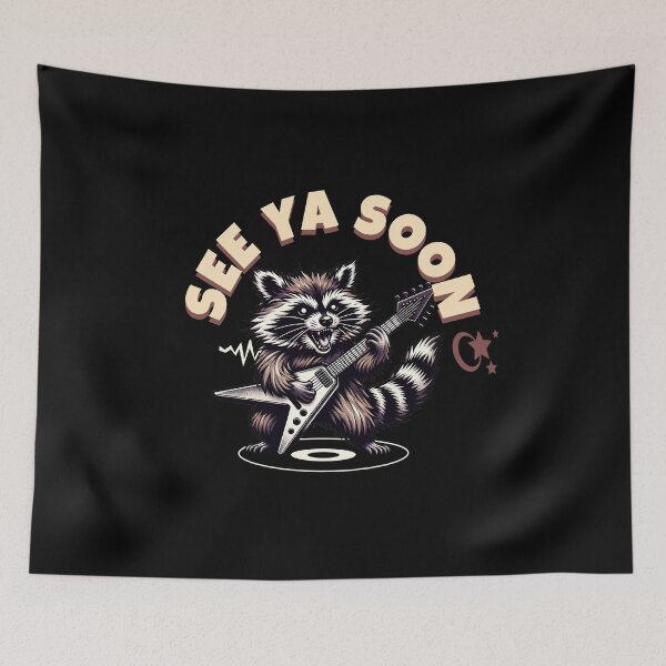 Item preview, see ya soon, 2 Side See Ya Soon Racoon Funny Raccoon Star Saying Quote designed and sold by stylboutique.