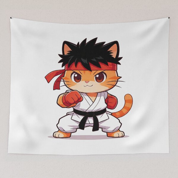 Item preview, Cute Karate Cat Street Fighter  designed and sold by CuteKats.
