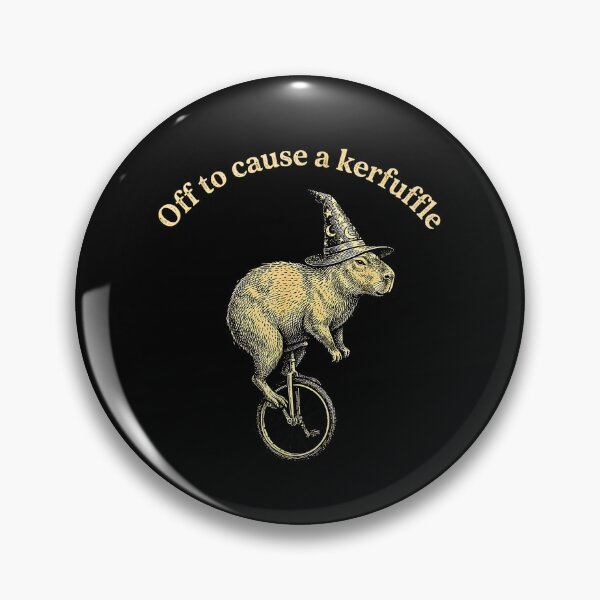 Item preview, Off To Cause A Kerfuffle Groundhog Funny Capybara Meme designed and sold by FerminVigo.