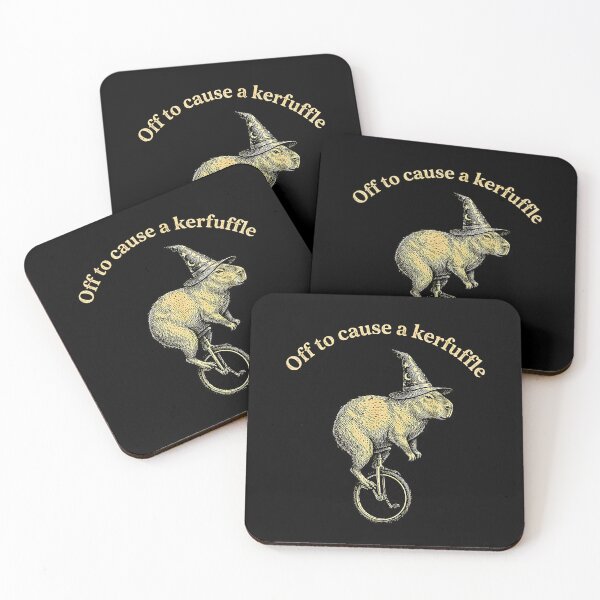 Item preview, Off To Cause A Kerfuffle Groundhog Funny Capybara Meme designed and sold by FerminVigo.
