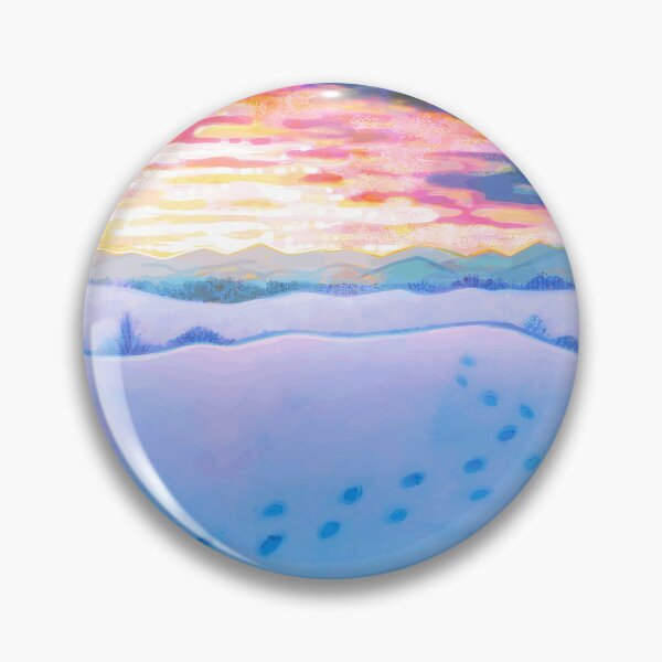 Item preview, Snow Landscape with Colorful Sky designed and sold by TomatiLove.