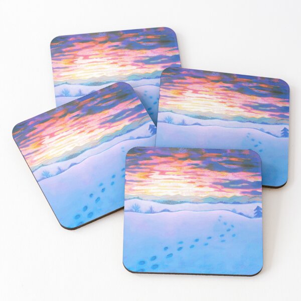 Item preview, Snow Landscape with Colorful Sky designed and sold by TomatiLove.