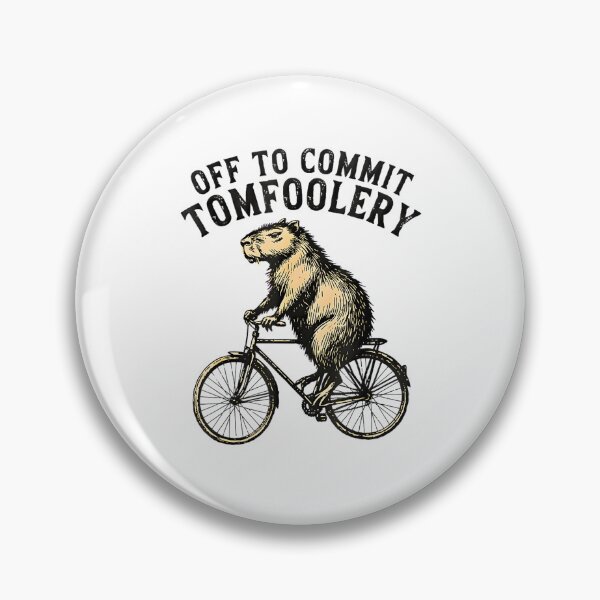 Item preview, Off To Cause A Kerfuffle Groundhog Funny Capybara Meme designed and sold by FerminVigo.