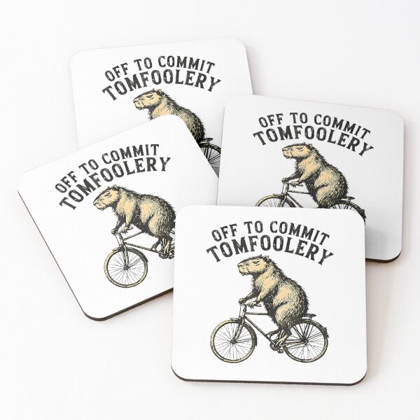 Item preview, Off To Cause A Kerfuffle Groundhog Funny Capybara Meme designed and sold by FerminVigo.