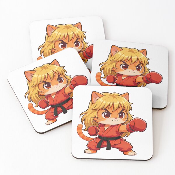 Item preview, Karate Street Fighter Cat Cosplay Anime Style designed and sold by CuteKats.