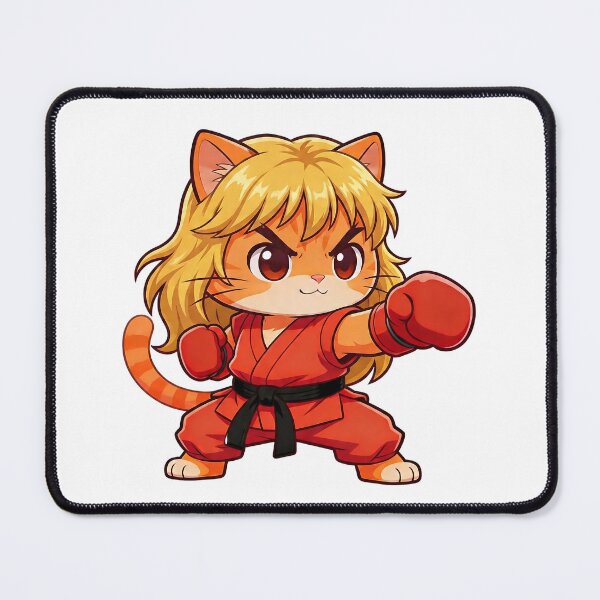 Item preview, Karate Street Fighter Cat Cosplay Anime Style designed and sold by CuteKats.