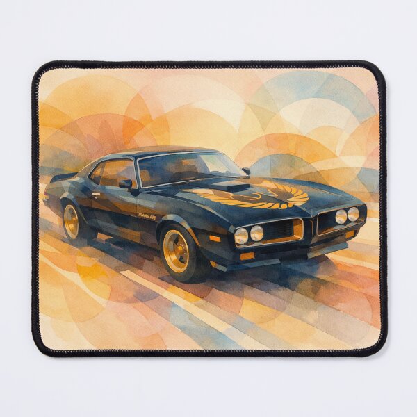 Item preview, «Black Symphony: Orphic Watercolor of the Pontiac Trans Am (1967)» designed and sold by BoomPoster.