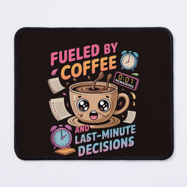 Item preview, Funny Humor Design Fueled By Coffee And Last-Minute Decisions designed and sold by fantasticdesign.