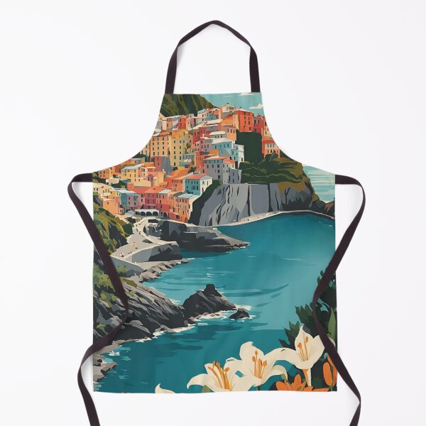 Item preview, Cinque Terre Vintage Travel Illustration designed and sold by OopsieDaisiesSh.