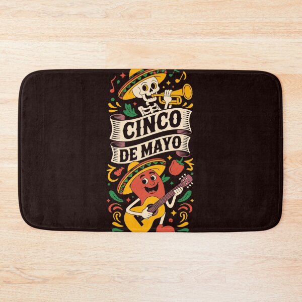 Item preview, Cinco De Mayo Funny Chili Pepper Guitar Skeleton Mariachi Fiesta Design designed and sold by Designgallery65.