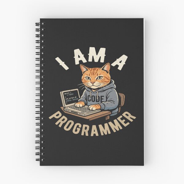 Item preview, I Am A Programmer Cat — Funny Coding Cat Hoodie Vintage Tee for Software Developers designed and sold by NUVYStudio.