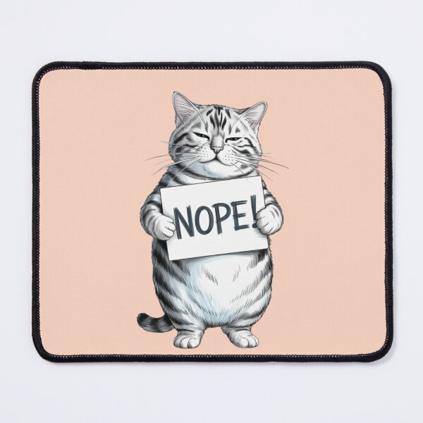 Item preview, Lazy Fat Cat - Nope designed and sold by 123ks.