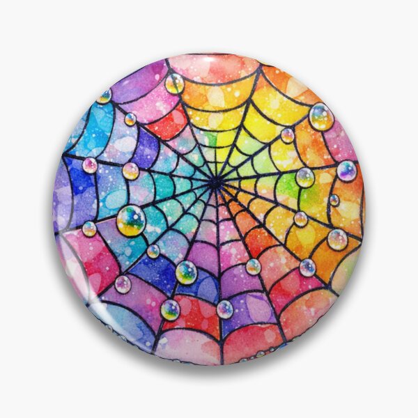 Item preview, Rainbow Spiderweb Watercolor Fantasy Art designed and sold by TessaraDesigns.