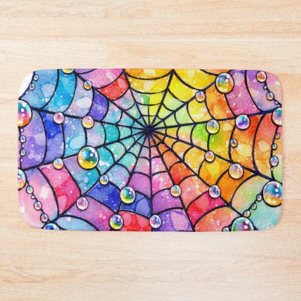 Item preview, Rainbow Spiderweb Watercolor Fantasy Art designed and sold by TessaraDesigns.