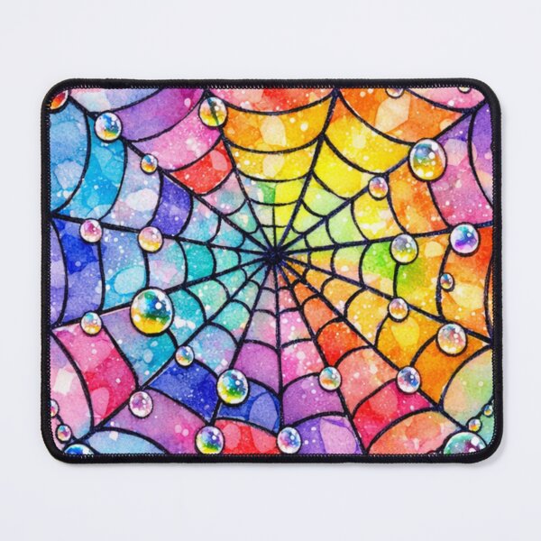 Item preview, Rainbow Spiderweb Watercolor Fantasy Art designed and sold by TessaraDesigns.