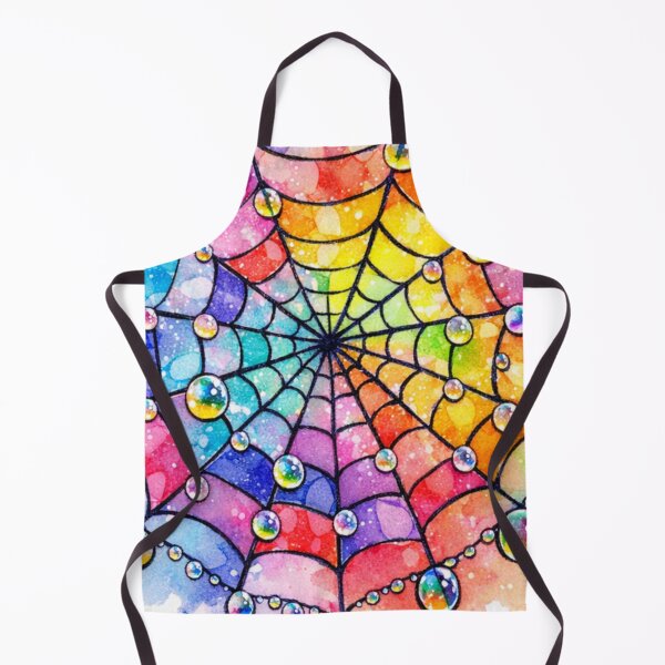 Item preview, Rainbow Spiderweb Watercolor Fantasy Art designed and sold by TessaraDesigns.