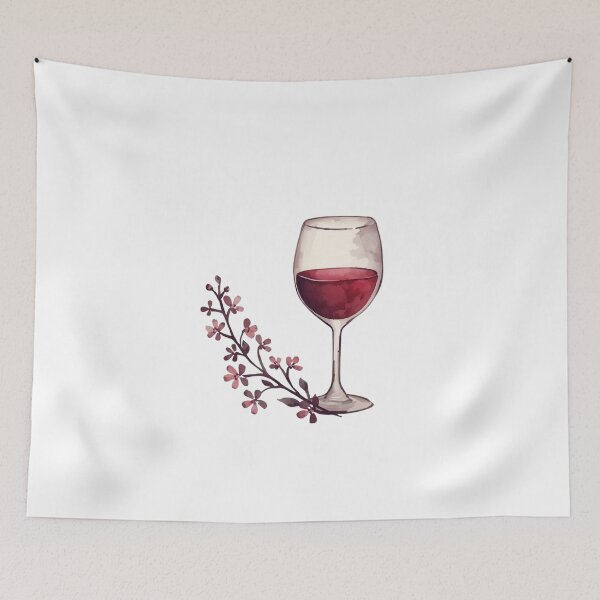 Item preview, Red wine and flower designed and sold by uunaa.
