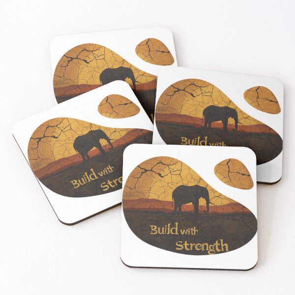 Item preview, Architect Resilience Build With Strength Elephant Brutalist Poster designed and sold by SavannaStrikes.