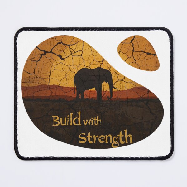 Item preview, Architect Resilience Build With Strength Elephant Brutalist Poster designed and sold by SavannaStrikes.