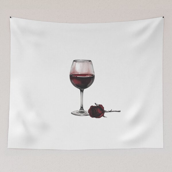 Item preview, Red wine and rose designed and sold by uunaa.