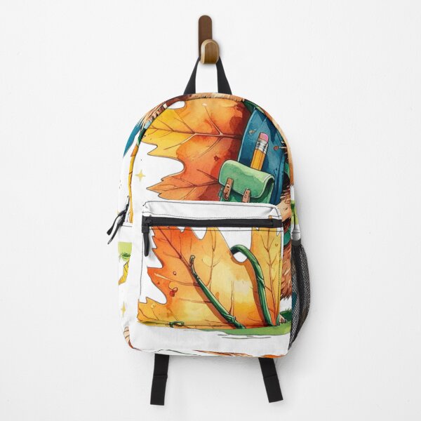 Item preview, Cute Hedgehog Carrying Big Backpack Fall Back to School designed and sold by AQUILAKREO.