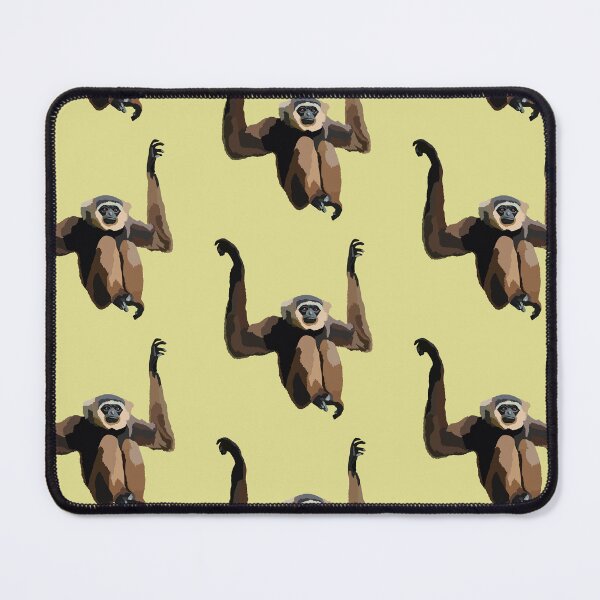 Item preview, A is for Agile Gibbon,Agile Gibbon Artwork – Lithe Primate Illustration and Wildlife Design designed and sold by PrettylittlepastelUk.