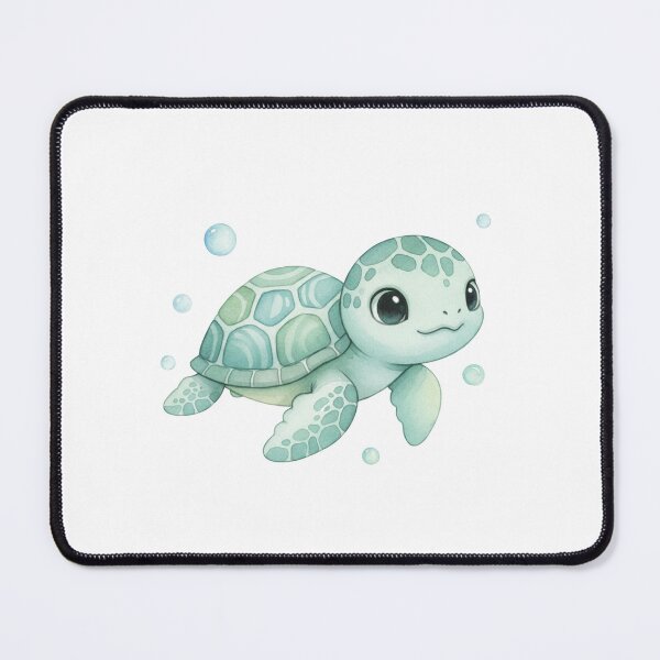 Item preview, Cute Watercolor Sea Turtle Art - Baby Turtle Bubbles - Ocean Nursery Decor designed and sold by JLMWorks.