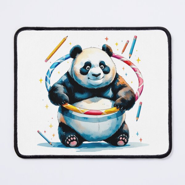 Item preview, Playful Panda with Hula Hoop and Pencils Back to School designed and sold by AQUILAKREO.